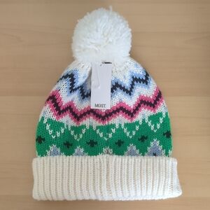 Colorful Knit Pom-Pom Beanie